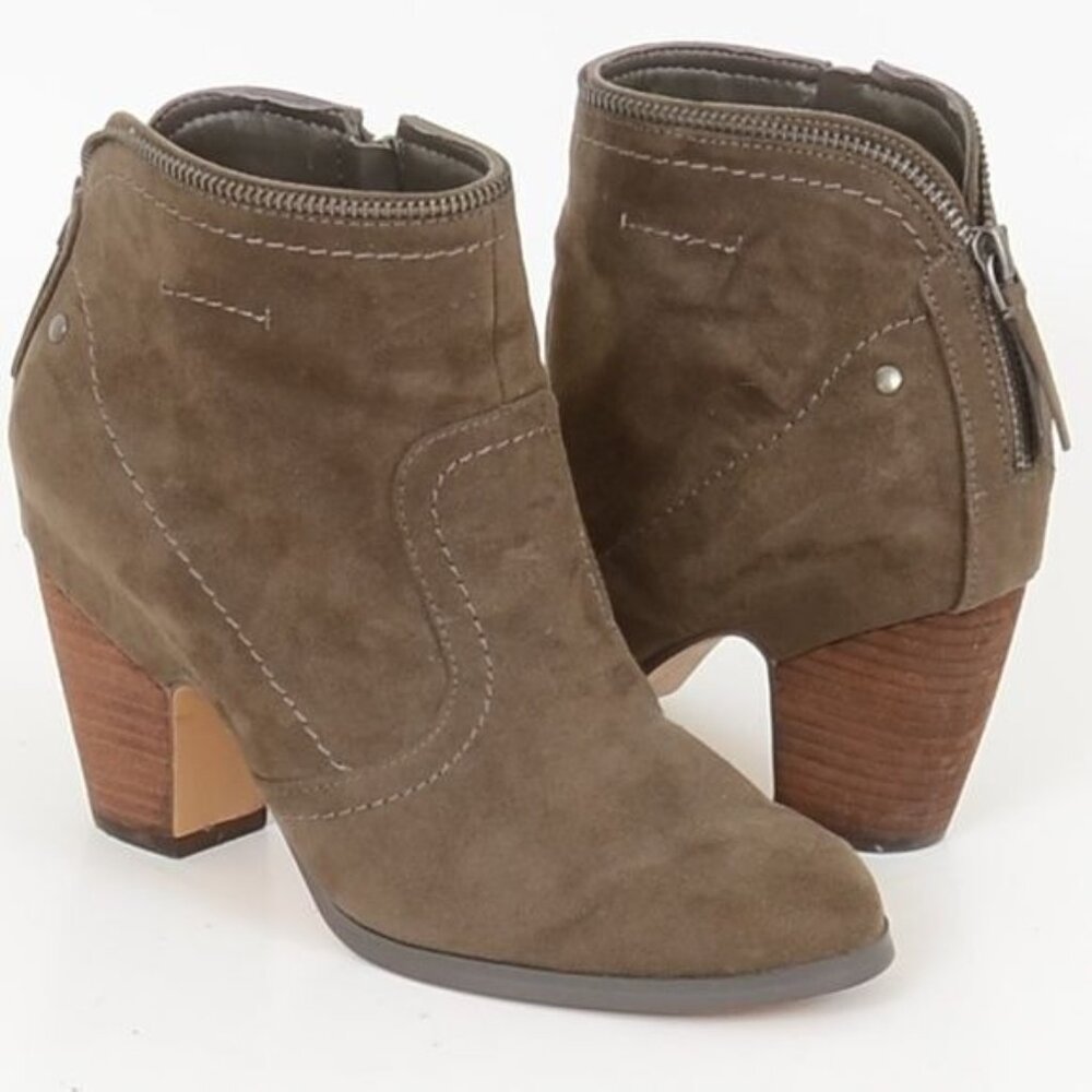 Crown Vintage Kalila Womens 8 Faux Suede Zipper Festival Western Booties Cowgirl